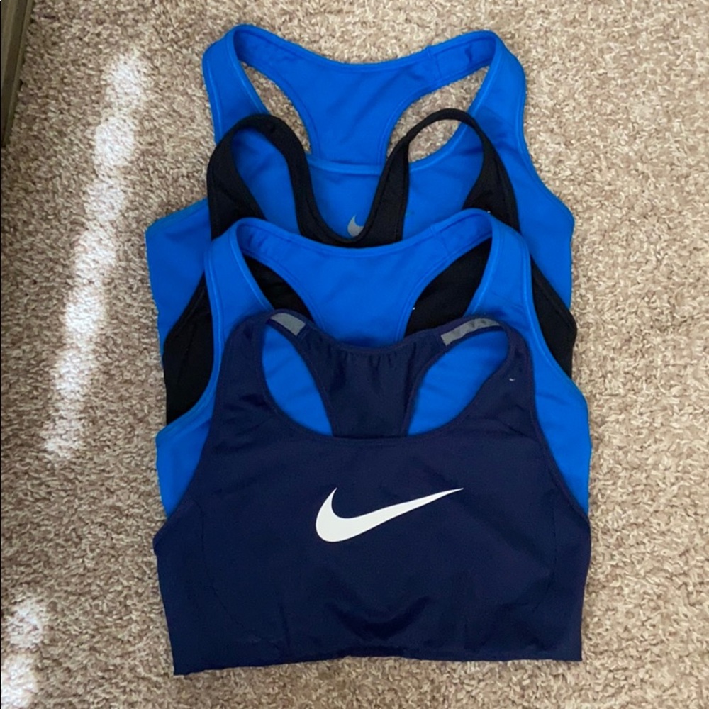 4 Nike dry fit sports bras size small